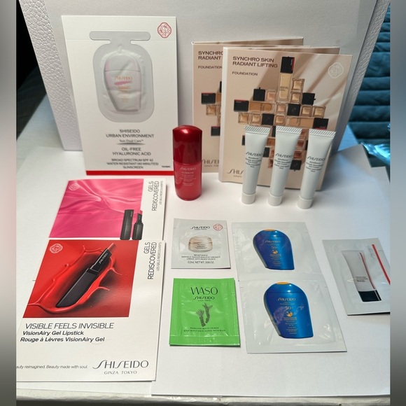 🆕 14pc SHISEIDO Skincare & Makeup Set w/ Serum, Sunscreen, Foundation & Lip - Picture 2 of 16